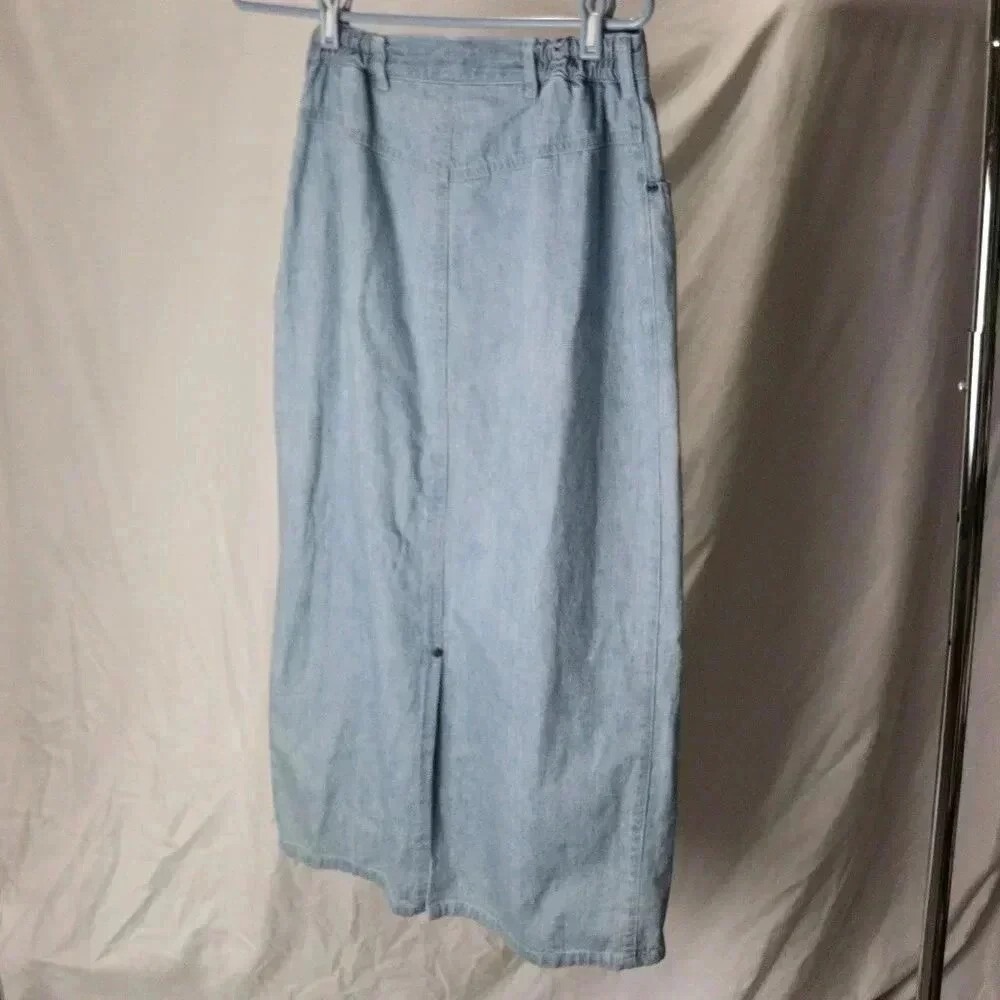 Gotcha Covered maxi skirt size 10 denim jean long made in USA‎ women
